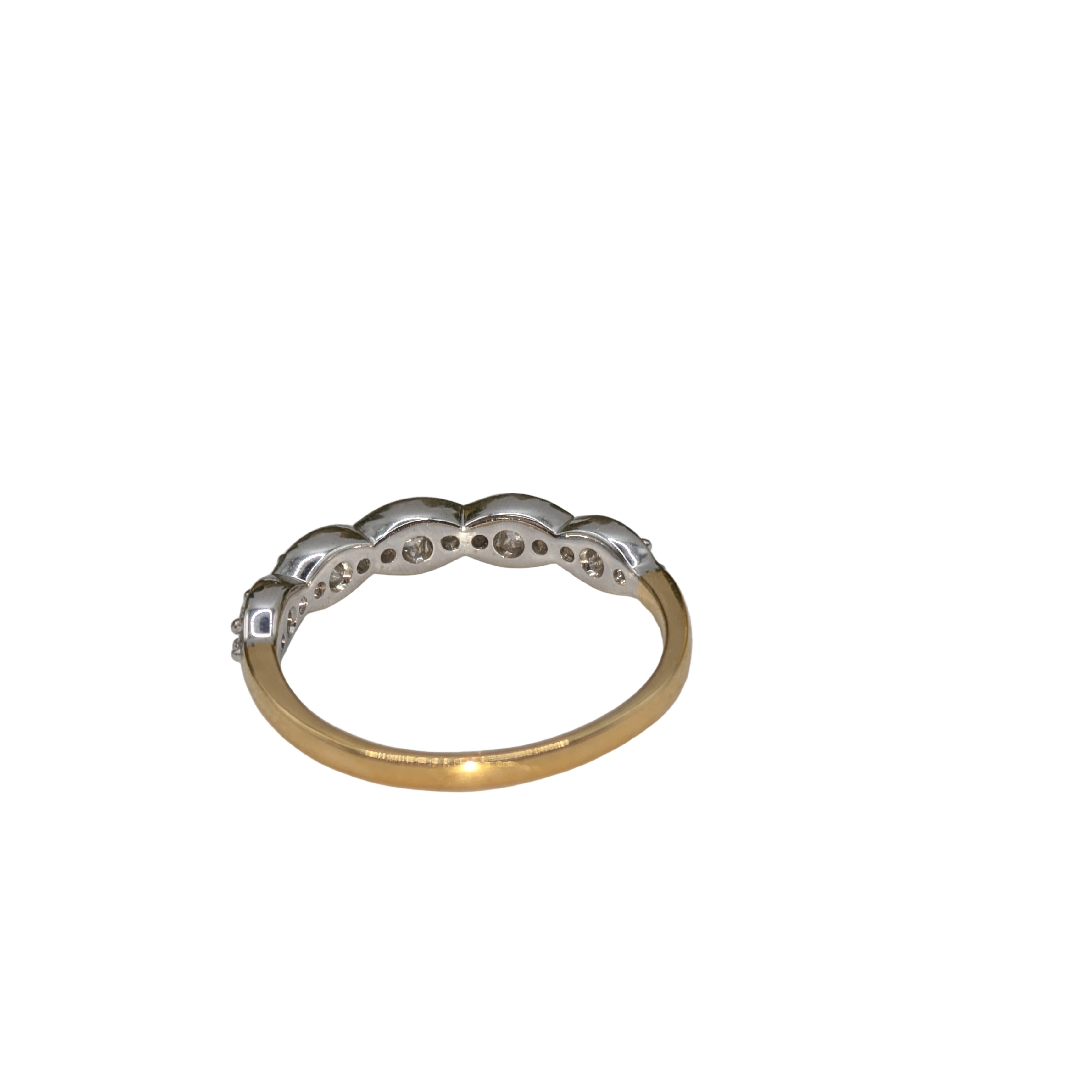 scalloped edge marquise eternity band
