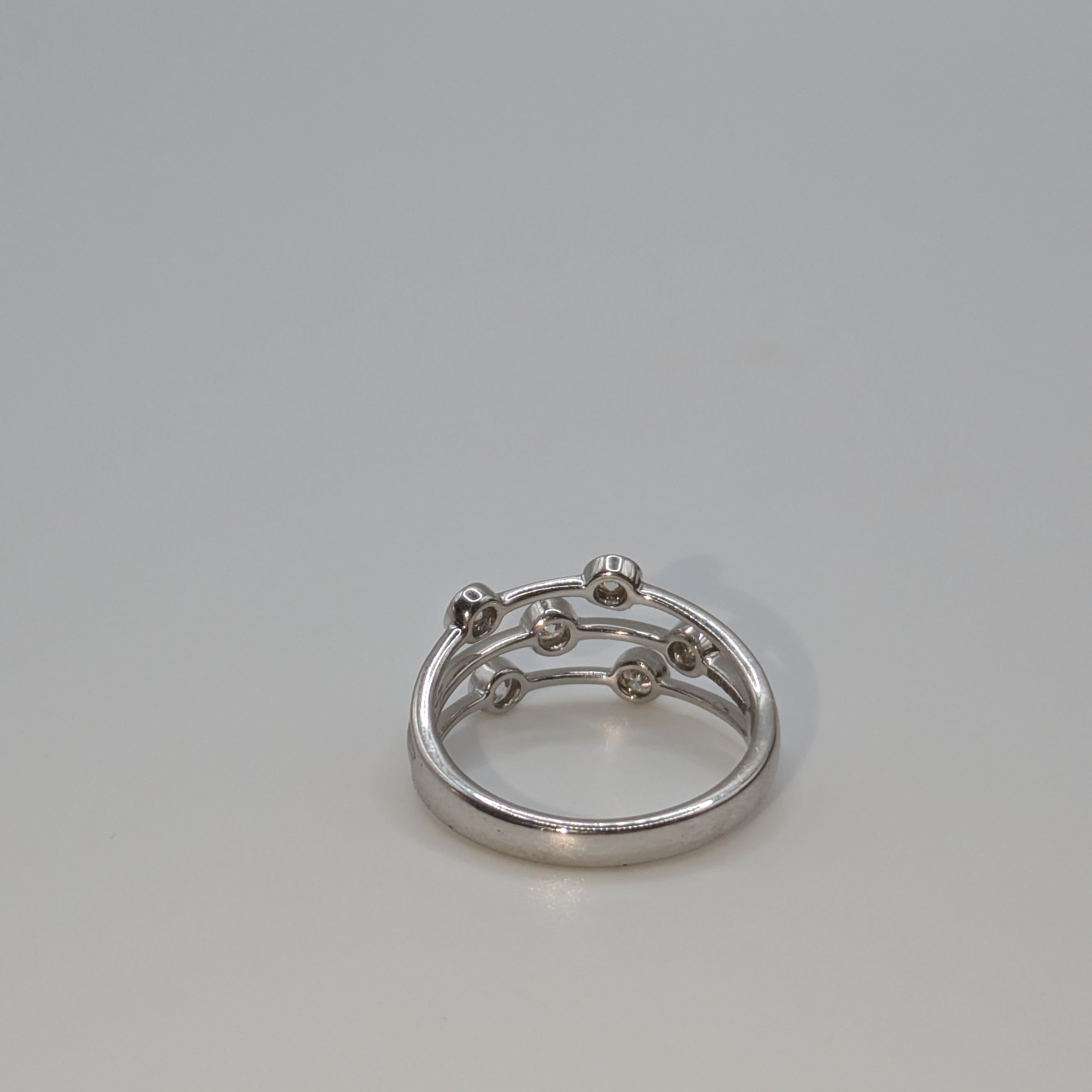 White gold designer bubble ring