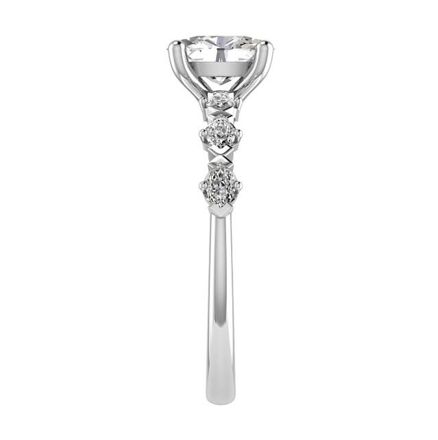 Oval with Marquise shoulder setting