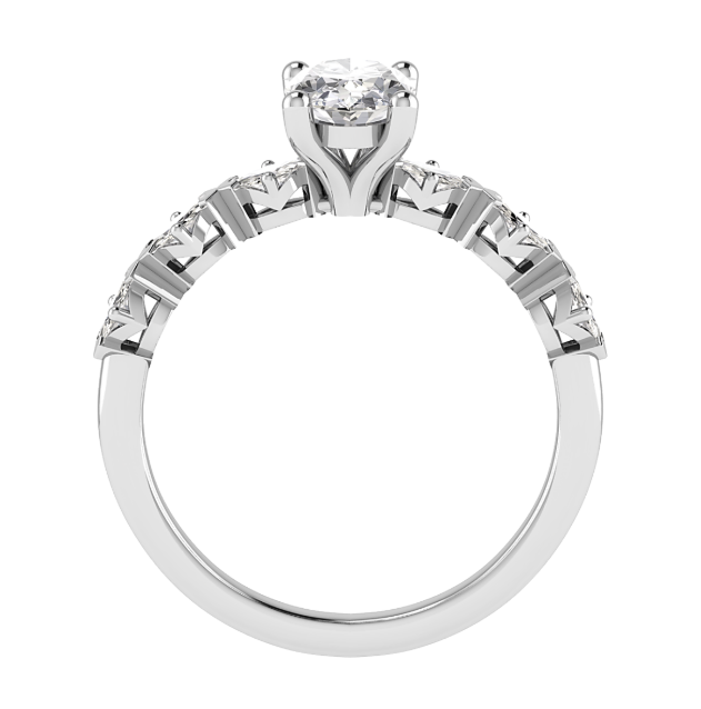 Oval with Marquise shoulder setting