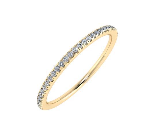 0.12ct Micro claw set half eternity Y/G