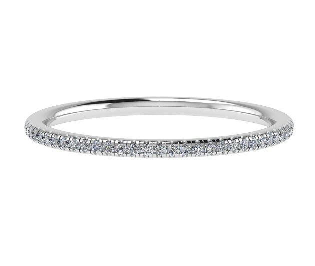 0.12ct Micro claw set half eternity Y/G