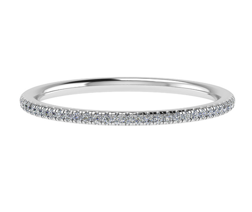0.12ct Micro claw set half eternity Y/G