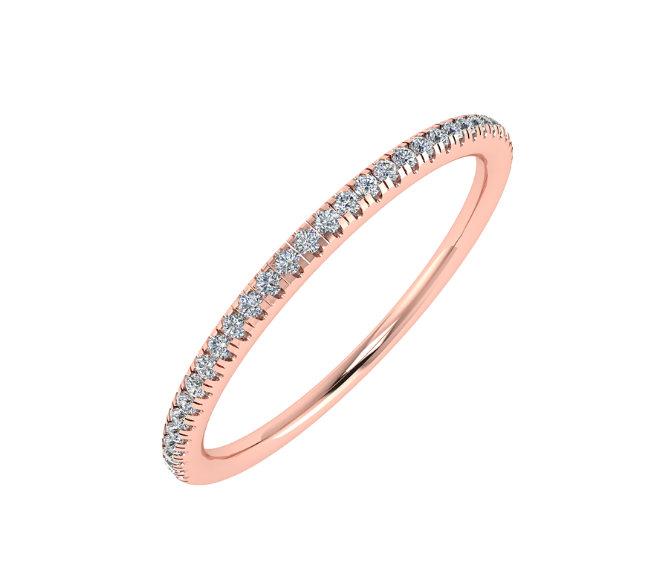 0.12ct Micro claw set half eternity R/G