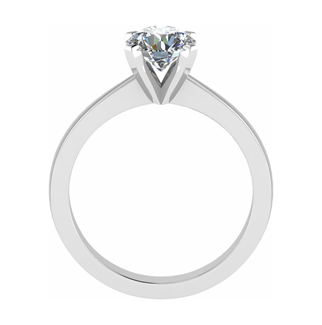 0.40ct round solitaire engagement on 18k white gold