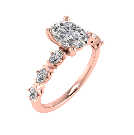 Oval with Marquise shoulder setting