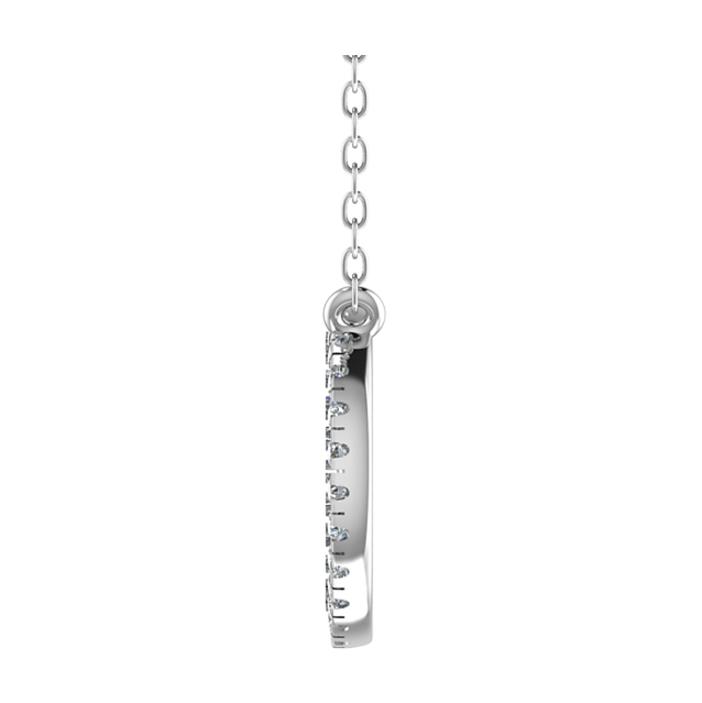 Diamond open circle pendant 0.50ct F/VS1