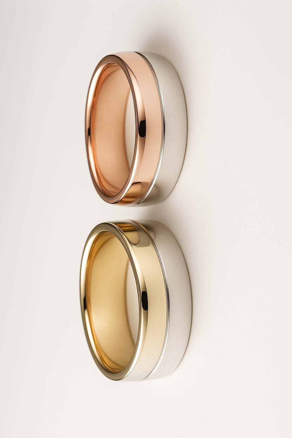 bi metal wedding bands