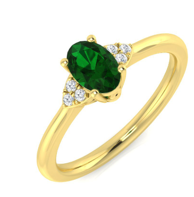Emerald gemstone ring